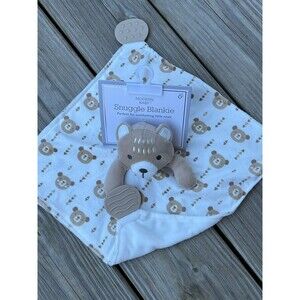 Modern Baby Bear Snuggle Blankie Security Blanket Lovey Teether Rattle New